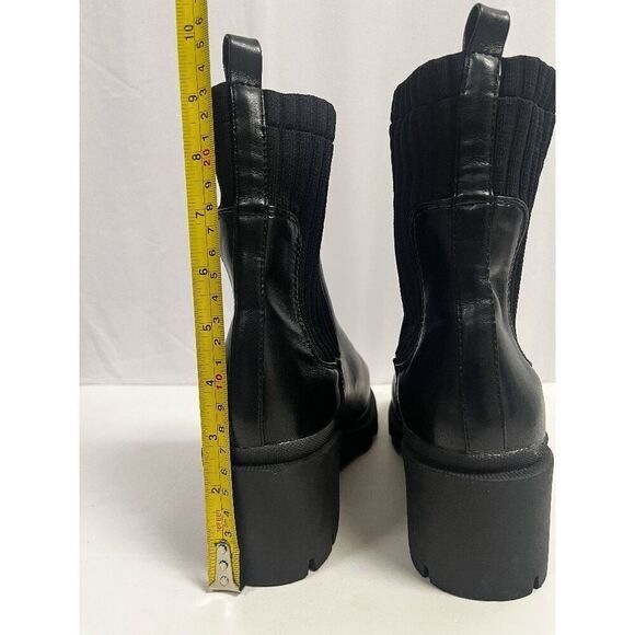 Lulus Jerico Black Slip-On Ankle Boots Size 7 1/2 - Picture 9 of 10